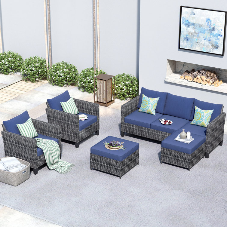 5 piece discount garden sofa set